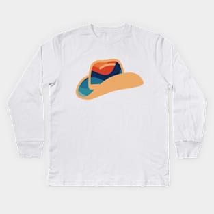 Cool Cowboy Hat Kids Long Sleeve T-Shirt